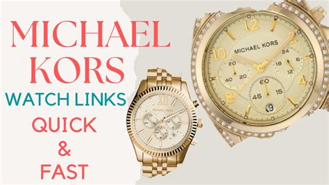 how to take links out of a michael kors watch|michael kors watch band extender.